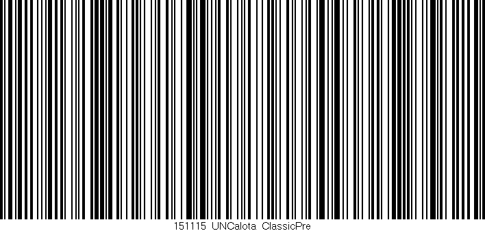 Código de barras (EAN, GTIN, SKU, ISBN): '151115_UNCalota_ClassicPre'