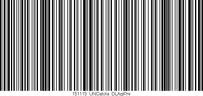 Código de barras (EAN, GTIN, SKU, ISBN): '151115_UNCalota_DLAgiPre'