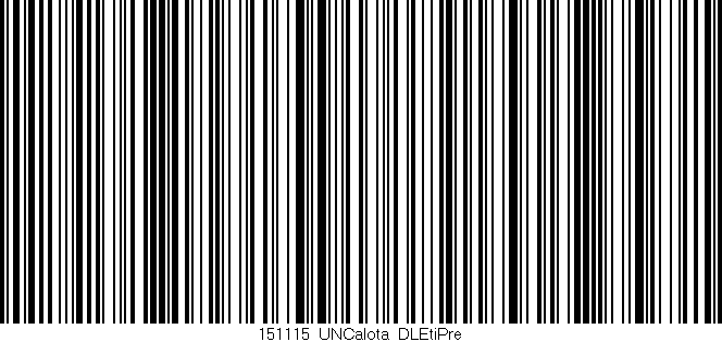 Código de barras (EAN, GTIN, SKU, ISBN): '151115_UNCalota_DLEtiPre'