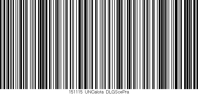 Código de barras (EAN, GTIN, SKU, ISBN): '151115_UNCalota_DLGScePra'