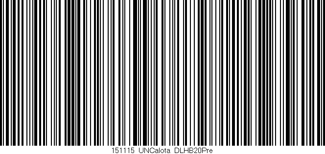Código de barras (EAN, GTIN, SKU, ISBN): '151115_UNCalota_DLHB20Pre'