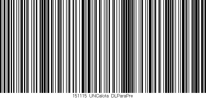 Código de barras (EAN, GTIN, SKU, ISBN): '151115_UNCalota_DLParaPre'