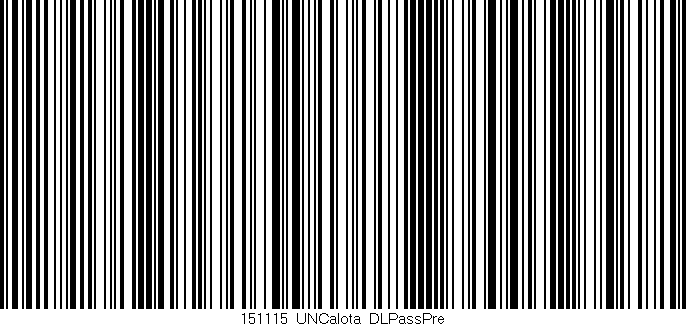 Código de barras (EAN, GTIN, SKU, ISBN): '151115_UNCalota_DLPassPre'