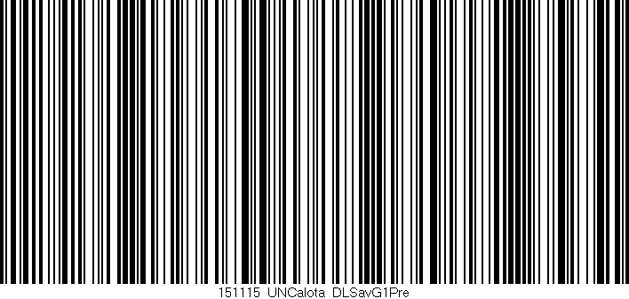 Código de barras (EAN, GTIN, SKU, ISBN): '151115_UNCalota_DLSavG1Pre'