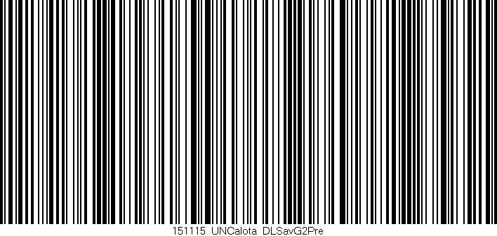 Código de barras (EAN, GTIN, SKU, ISBN): '151115_UNCalota_DLSavG2Pre'