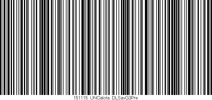 Código de barras (EAN, GTIN, SKU, ISBN): '151115_UNCalota_DLSavG3Pre'