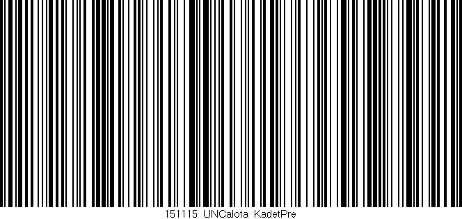 Código de barras (EAN, GTIN, SKU, ISBN): '151115_UNCalota_KadetPre'