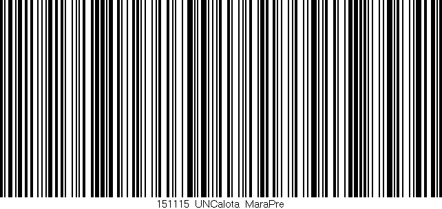 Código de barras (EAN, GTIN, SKU, ISBN): '151115_UNCalota_MaraPre'