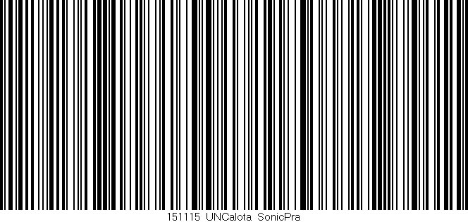 Código de barras (EAN, GTIN, SKU, ISBN): '151115_UNCalota_SonicPra'