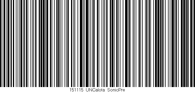 Código de barras (EAN, GTIN, SKU, ISBN): '151115_UNCalota_SonicPre'