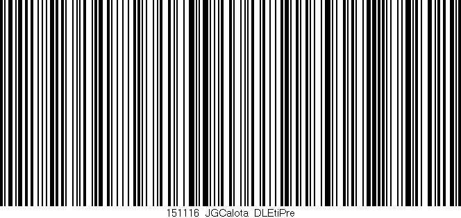 Código de barras (EAN, GTIN, SKU, ISBN): '151116_JGCalota_DLEtiPre'