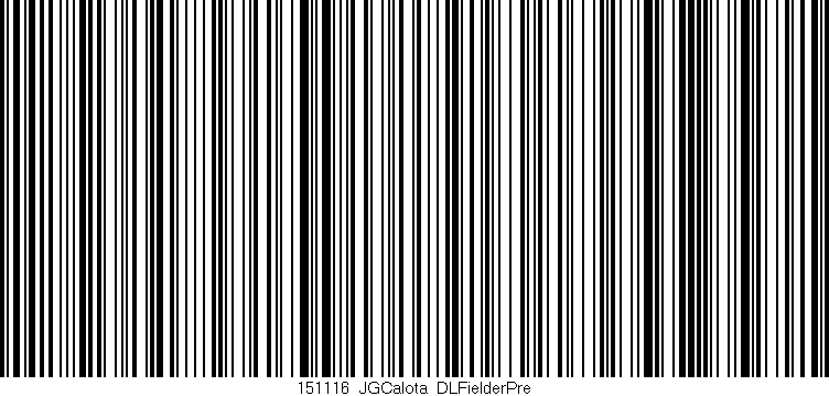 Código de barras (EAN, GTIN, SKU, ISBN): '151116_JGCalota_DLFielderPre'