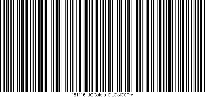 Código de barras (EAN, GTIN, SKU, ISBN): '151116_JGCalota_DLGolG8Pre'