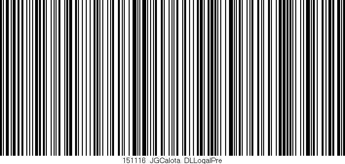 Código de barras (EAN, GTIN, SKU, ISBN): '151116_JGCalota_DLLogalPre'
