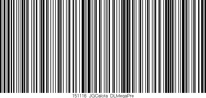 Código de barras (EAN, GTIN, SKU, ISBN): '151116_JGCalota_DLMegaPre'
