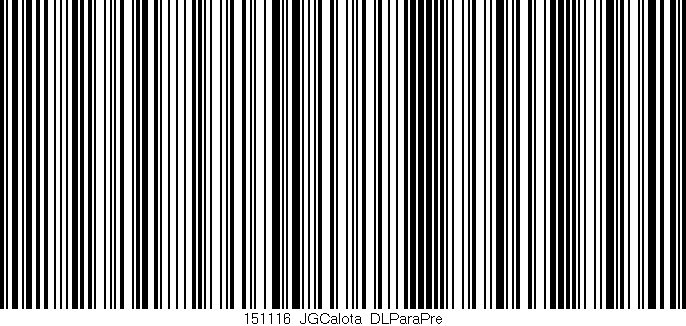 Código de barras (EAN, GTIN, SKU, ISBN): '151116_JGCalota_DLParaPre'