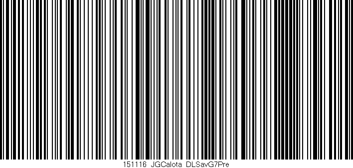 Código de barras (EAN, GTIN, SKU, ISBN): '151116_JGCalota_DLSavG7Pre'
