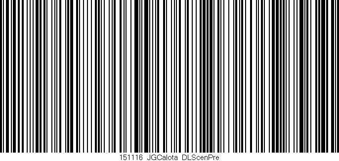 Código de barras (EAN, GTIN, SKU, ISBN): '151116_JGCalota_DLScenPre'
