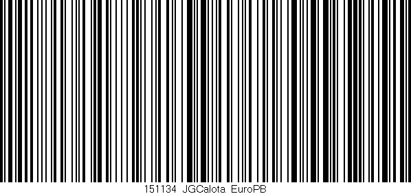 Código de barras (EAN, GTIN, SKU, ISBN): '151134_JGCalota_EuroPB'