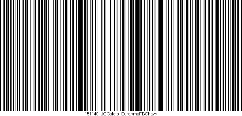 Código de barras (EAN, GTIN, SKU, ISBN): '151140_JGCalota_EuroAmaPBChave'