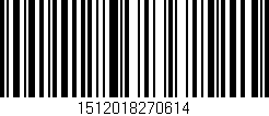 Código de barras (EAN, GTIN, SKU, ISBN): '1512018270614'