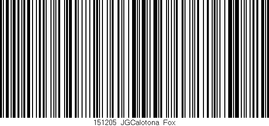 Código de barras (EAN, GTIN, SKU, ISBN): '151205_JGCalotona_Fox'