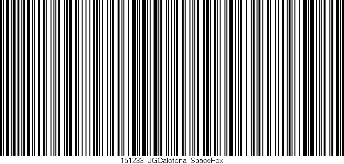 Código de barras (EAN, GTIN, SKU, ISBN): '151233_JGCalotona_SpaceFox'