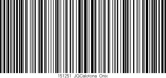Código de barras (EAN, GTIN, SKU, ISBN): '151251_JGCalotona_Onix'