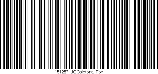 Código de barras (EAN, GTIN, SKU, ISBN): '151257_JGCalotona_Fox'