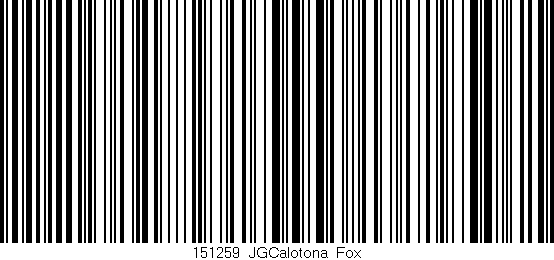 Código de barras (EAN, GTIN, SKU, ISBN): '151259_JGCalotona_Fox'