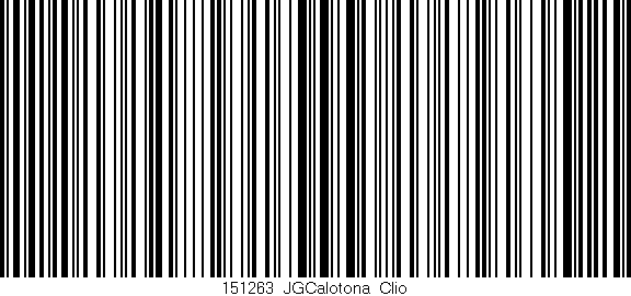 Código de barras (EAN, GTIN, SKU, ISBN): '151263_JGCalotona_Clio'