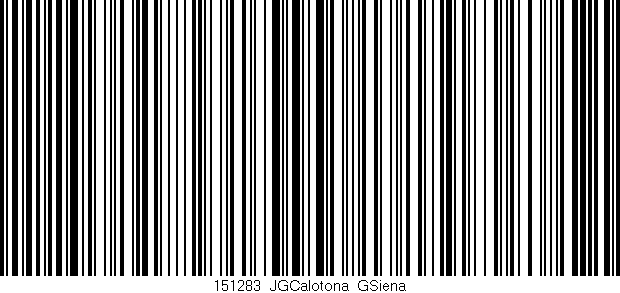 Código de barras (EAN, GTIN, SKU, ISBN): '151283_JGCalotona_GSiena'