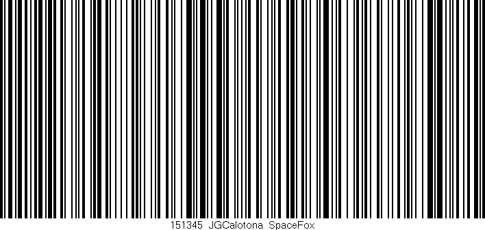 Código de barras (EAN, GTIN, SKU, ISBN): '151345_JGCalotona_SpaceFox'