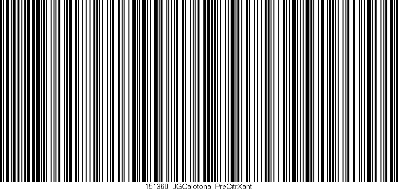 Código de barras (EAN, GTIN, SKU, ISBN): '151360_JGCalotona_PreCitrXant'