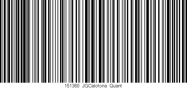 Código de barras (EAN, GTIN, SKU, ISBN): '151360_JGCalotona_Quant'