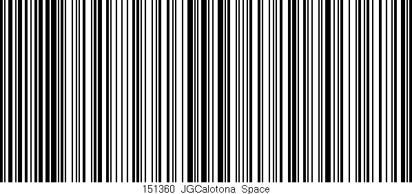 Código de barras (EAN, GTIN, SKU, ISBN): '151360_JGCalotona_Space'