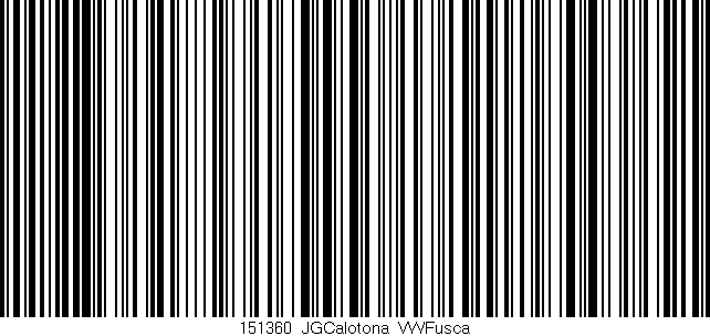 Código de barras (EAN, GTIN, SKU, ISBN): '151360_JGCalotona_VWFusca'