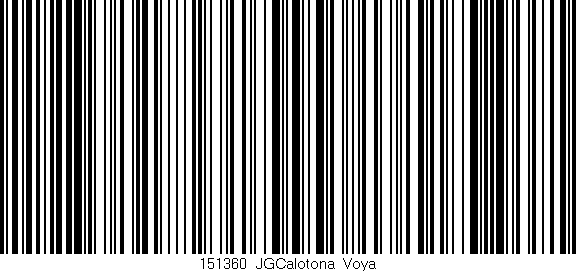 Código de barras (EAN, GTIN, SKU, ISBN): '151360_JGCalotona_Voya'