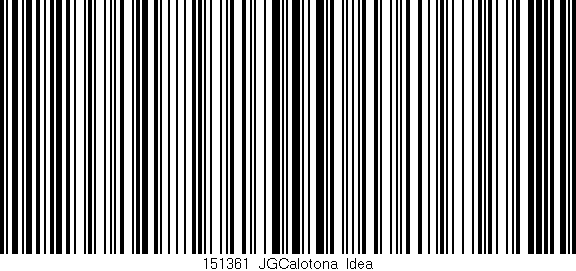 Código de barras (EAN, GTIN, SKU, ISBN): '151361_JGCalotona_Idea'
