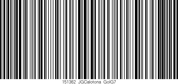 Código de barras (EAN, GTIN, SKU, ISBN): '151362_JGCalotona_GolG7'