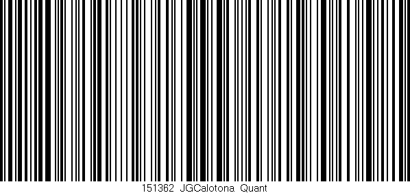 Código de barras (EAN, GTIN, SKU, ISBN): '151362_JGCalotona_Quant'