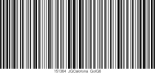 Código de barras (EAN, GTIN, SKU, ISBN): '151364_JGCalotona_GolG6'