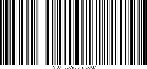 Código de barras (EAN, GTIN, SKU, ISBN): '151364_JGCalotona_GolG7'