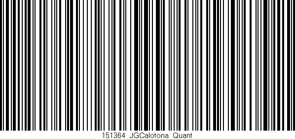 Código de barras (EAN, GTIN, SKU, ISBN): '151364_JGCalotona_Quant'
