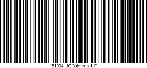 Código de barras (EAN, GTIN, SKU, ISBN): '151364_JGCalotona_UP'