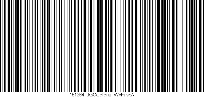 Código de barras (EAN, GTIN, SKU, ISBN): '151364_JGCalotona_VWFuscA'