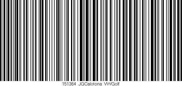 Código de barras (EAN, GTIN, SKU, ISBN): '151364_JGCalotona_VWGolf'
