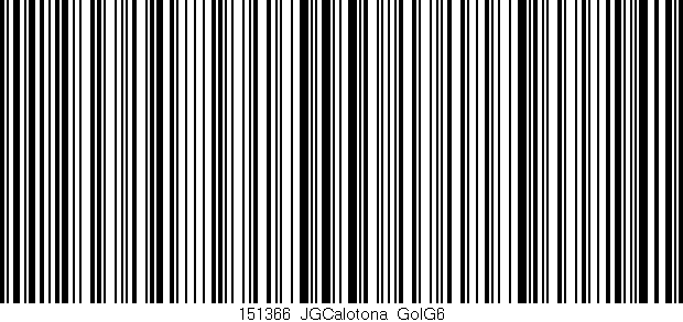 Código de barras (EAN, GTIN, SKU, ISBN): '151366_JGCalotona_GolG6'
