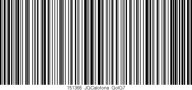 Código de barras (EAN, GTIN, SKU, ISBN): '151366_JGCalotona_GolG7'