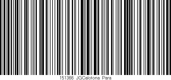 Código de barras (EAN, GTIN, SKU, ISBN): '151366_JGCalotona_Para'